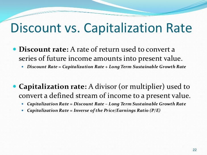 present table definition value of maximization valuation & the fundamentals Business