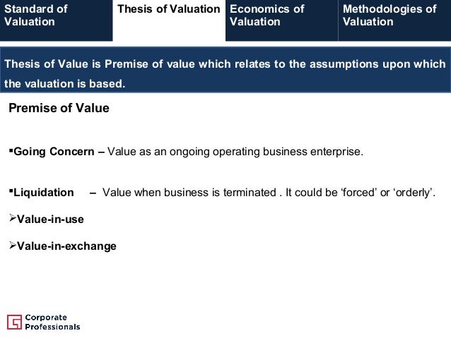 Thesis company valuation