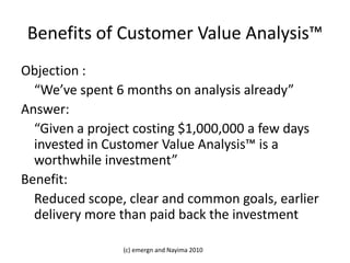 Why we do Customer Value Analysis™<br />