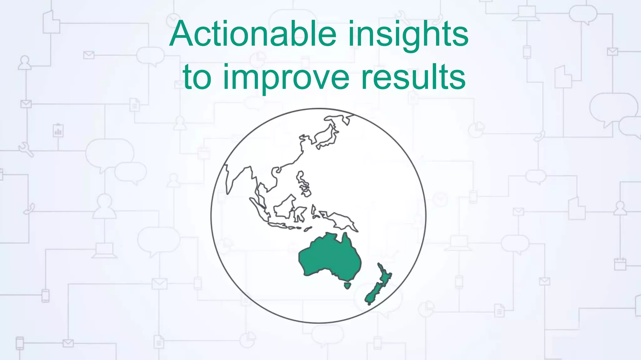 Actionable insights
to improve results
 