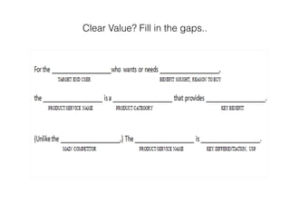 Clear Value? Fill in the gaps..
 