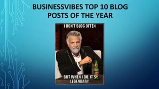 BUSINESSVIBES TOP 10 BLOG
POSTS OF THE YEAR

 