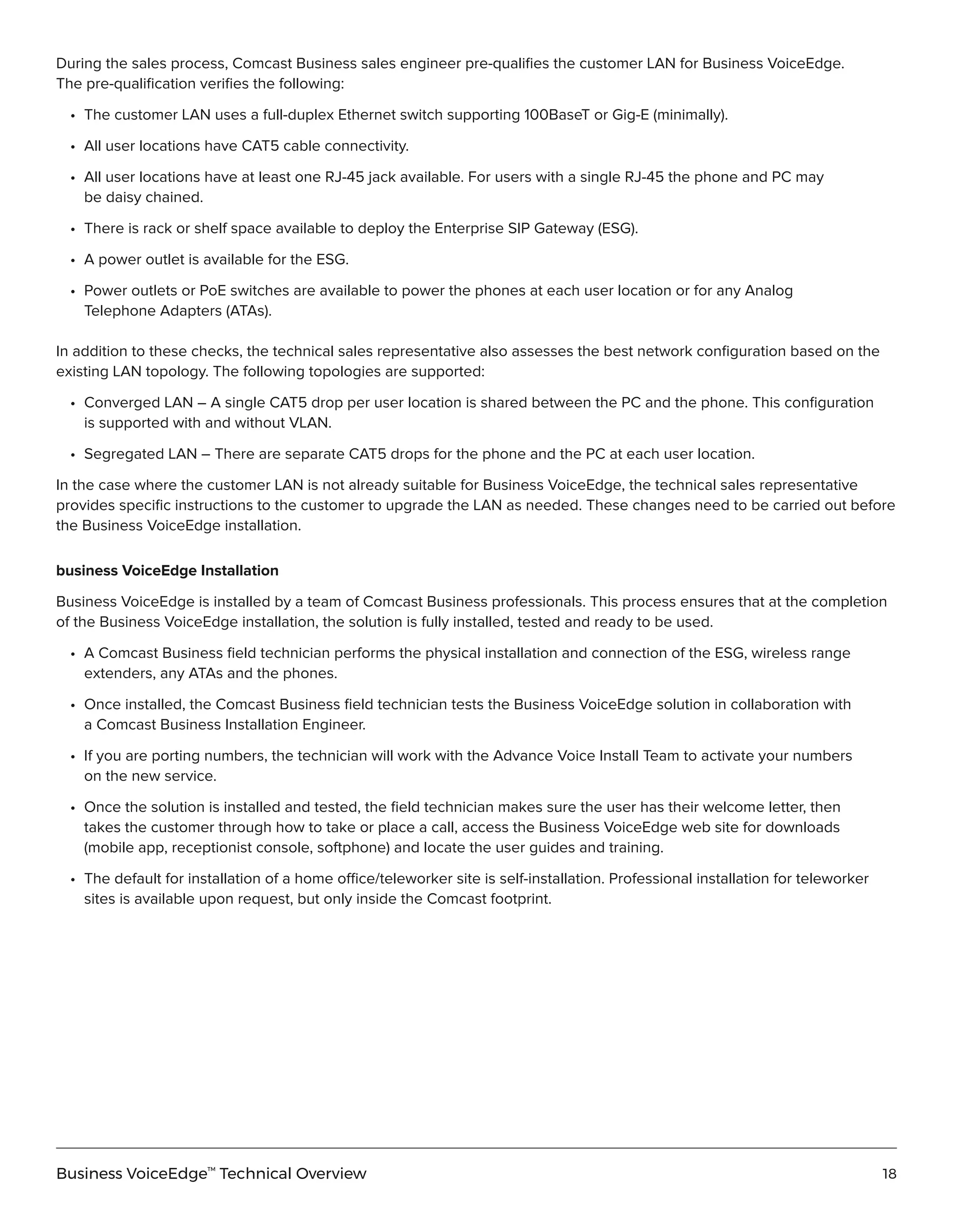 Comcast Business voice edge technical overview | PDF