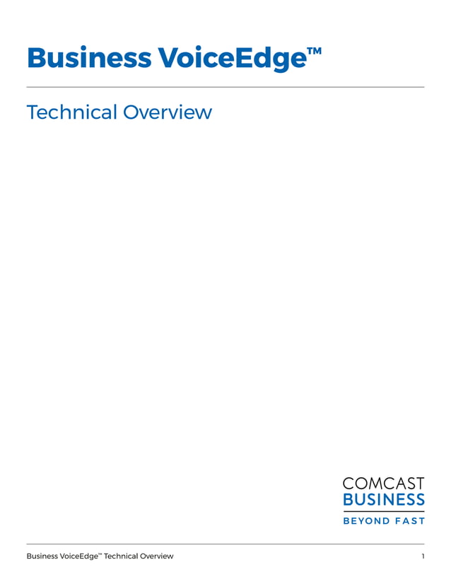 Comcast Business voice edge technical overview PDF