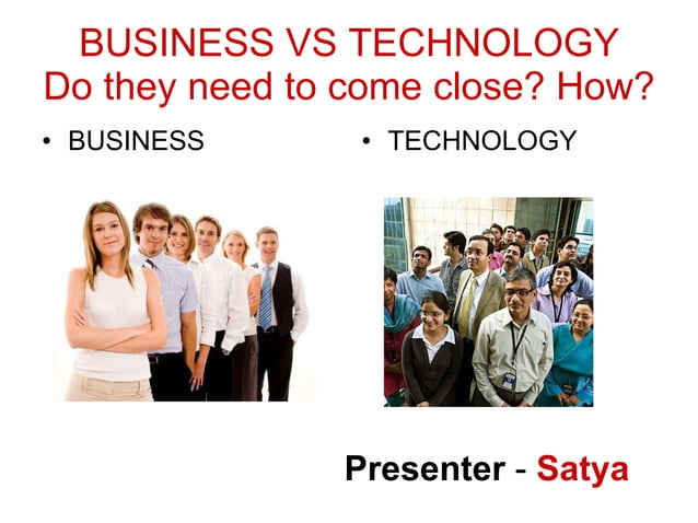 Business Vs Technology | PPT