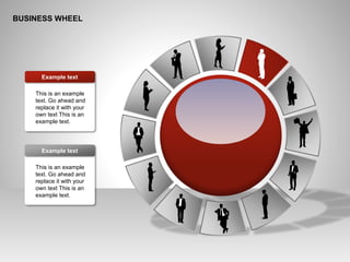 BUSINESS WHEEL
This is an example
text. Go ahead and
replace it with your
own text This is an
example text.
Example text
This is an example
text. Go ahead and
replace it with your
own text This is an
example text.
Example text
 