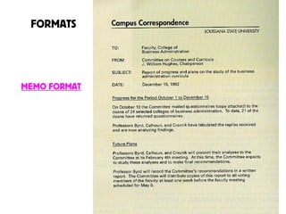 FORMATS
MEMO FORMAT
 