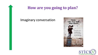 How are you going to plan? 
Imaginary conversation 
 
