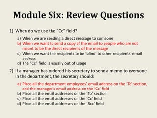 Cc Field Business writing slides | PDF