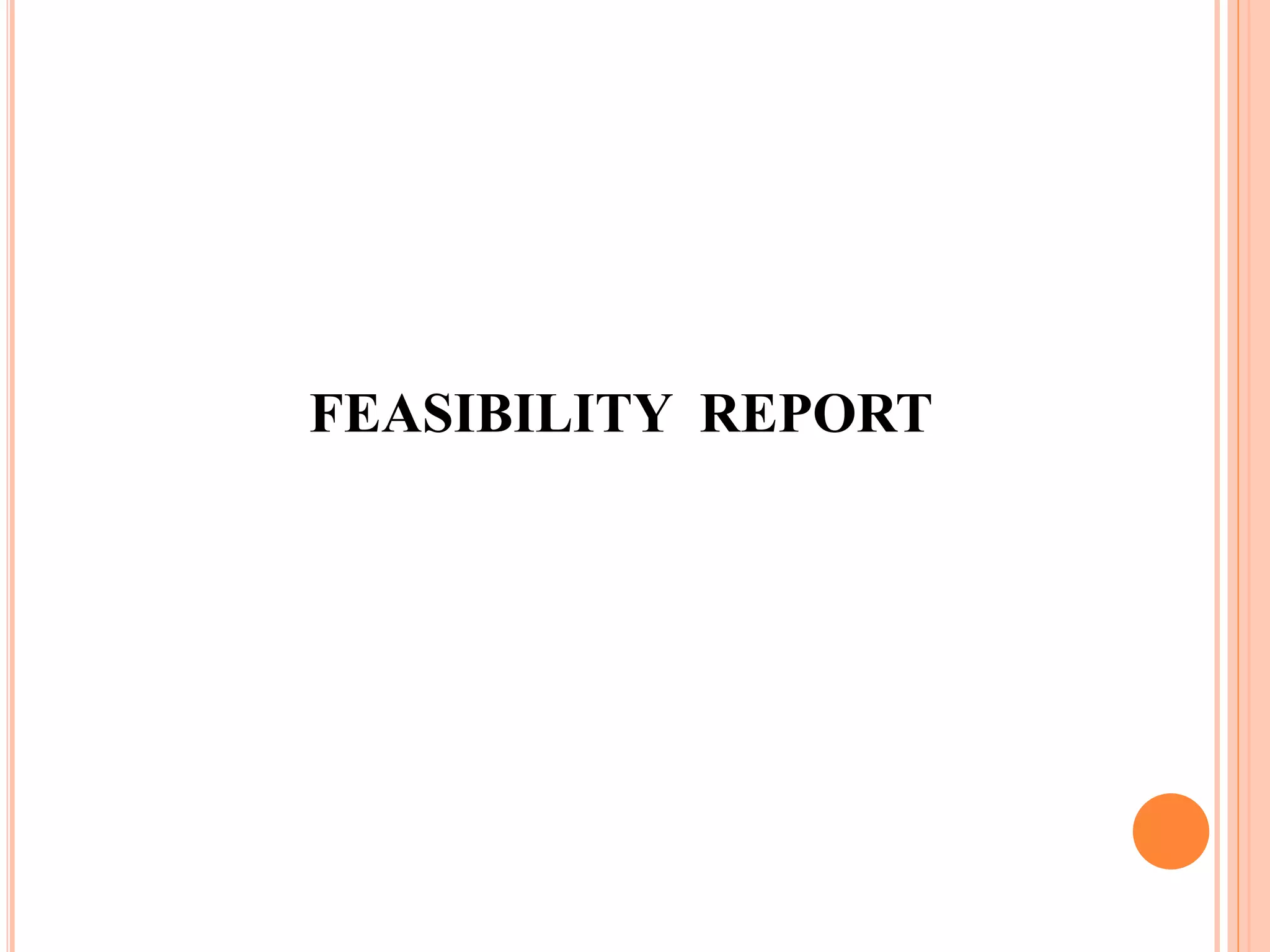 FEASIBILITY REPORT
 