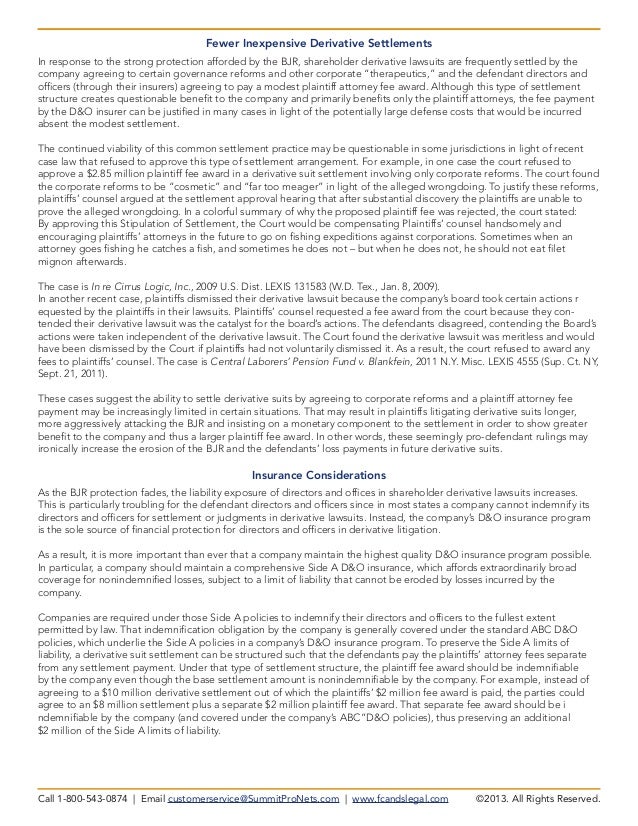 Business Judgment Rule Under Attack