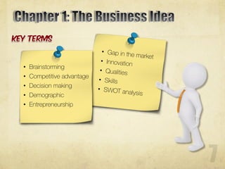 • Brainstorming
• Competitive advantage
• Decision making
• Demographic
• Entrepreneurship
 