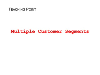 TEACHING POINT




 Multiple Customer Segments
 