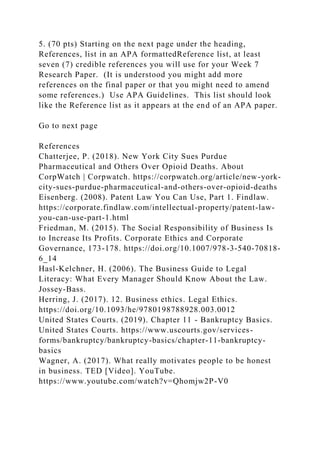 BUSN311 WEEK 5 WRITING ASSIGNMENTRESEARCH PAPER OUTLINE (Graded.docx