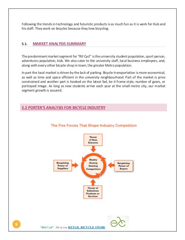 Busness plan, bicycle retailing