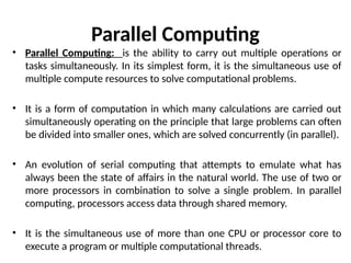 Parallel Bus Computer BUS Organisation in computers and different types of buses.pptx