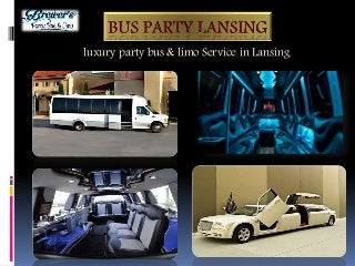 luxury party bus & limo Service in Lansing
 