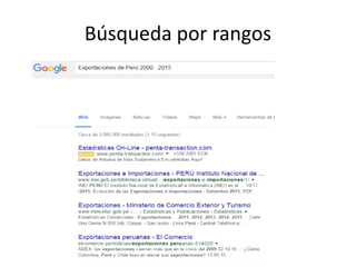 Búsqueda por rangos
 