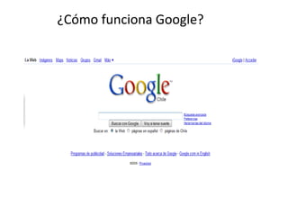 ¿Cómo funciona Google?
 