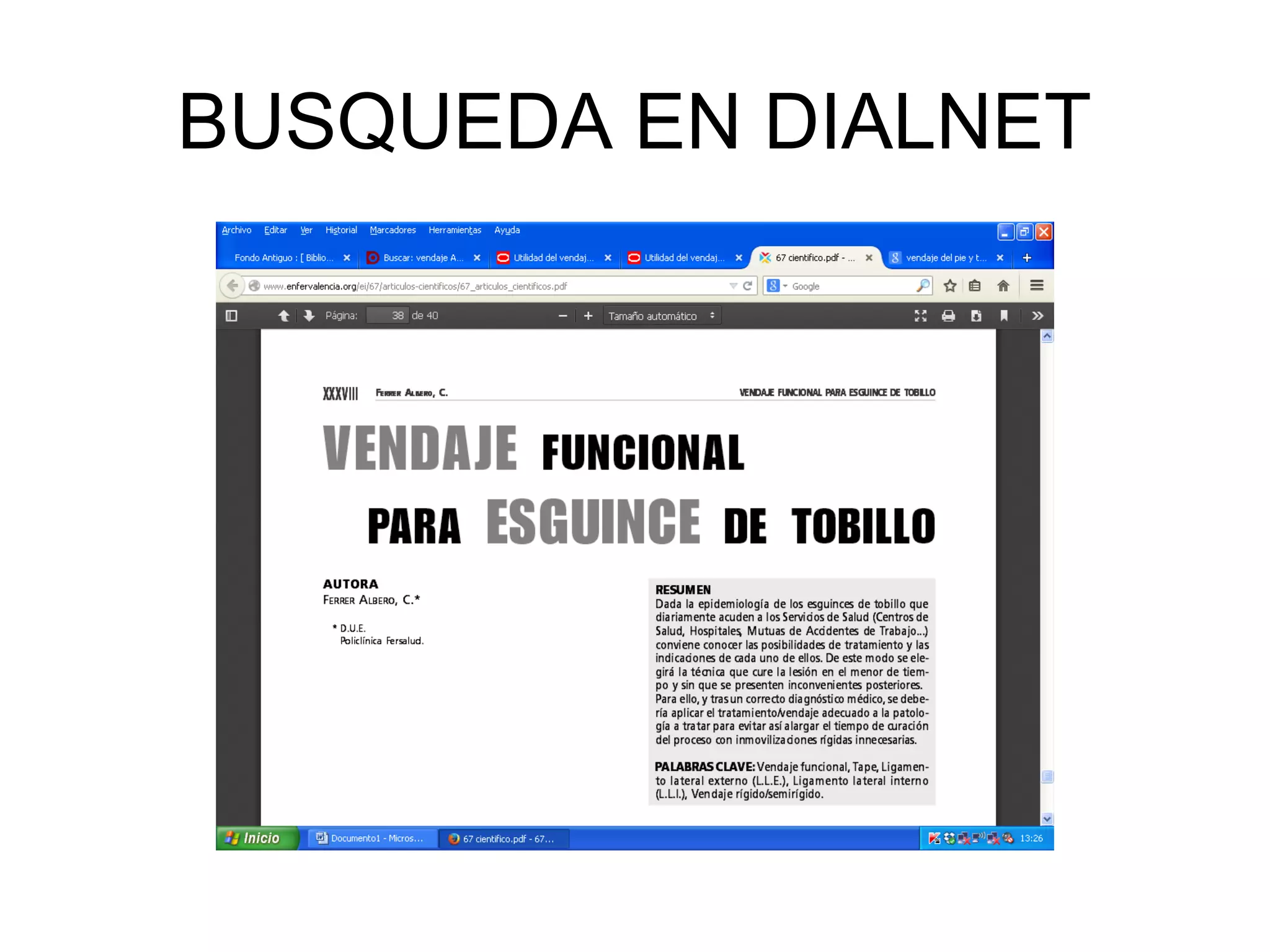 BUSQUEDA EN DIALNET
 