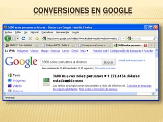 CONVERSIONES EN GOOGLE
 