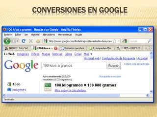 CONVERSIONES EN GOOGLE
 