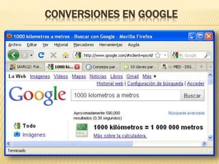 CONVERSIONES EN GOOGLE
 