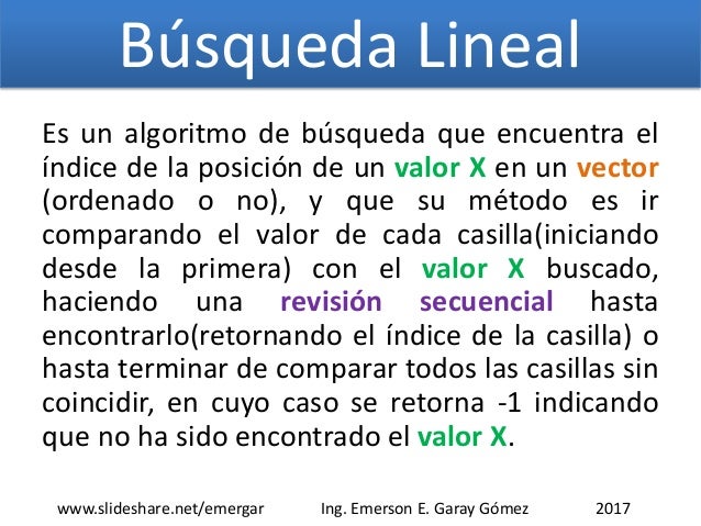 Búsqueda lineal