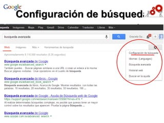 Configuración de búsqueda 
 