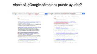Ahora sí, ¿Google cómo nos puede ayudar?
 