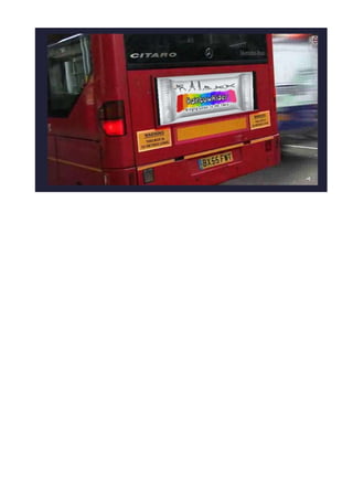 Bus rear advertisement image