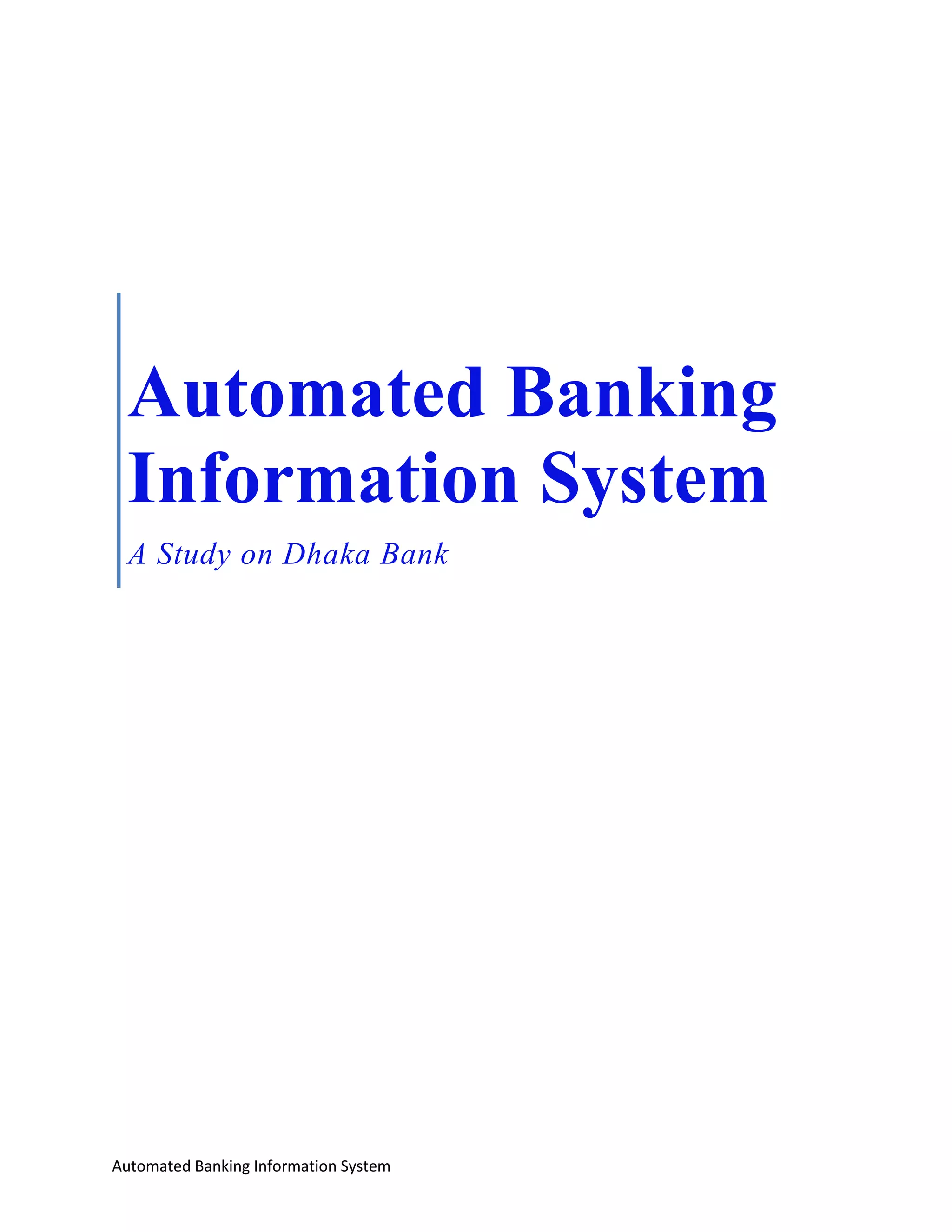 A Study on Banking Information System. PDF