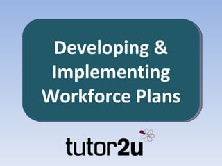 Developing & Implementing Workforce Plans 