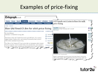 Examples of price-fixing
 