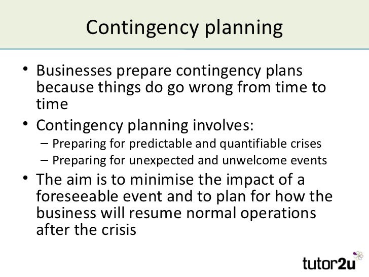 What are contingency plans in a business plan