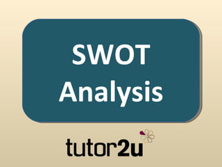 SWOT
Analysis
 