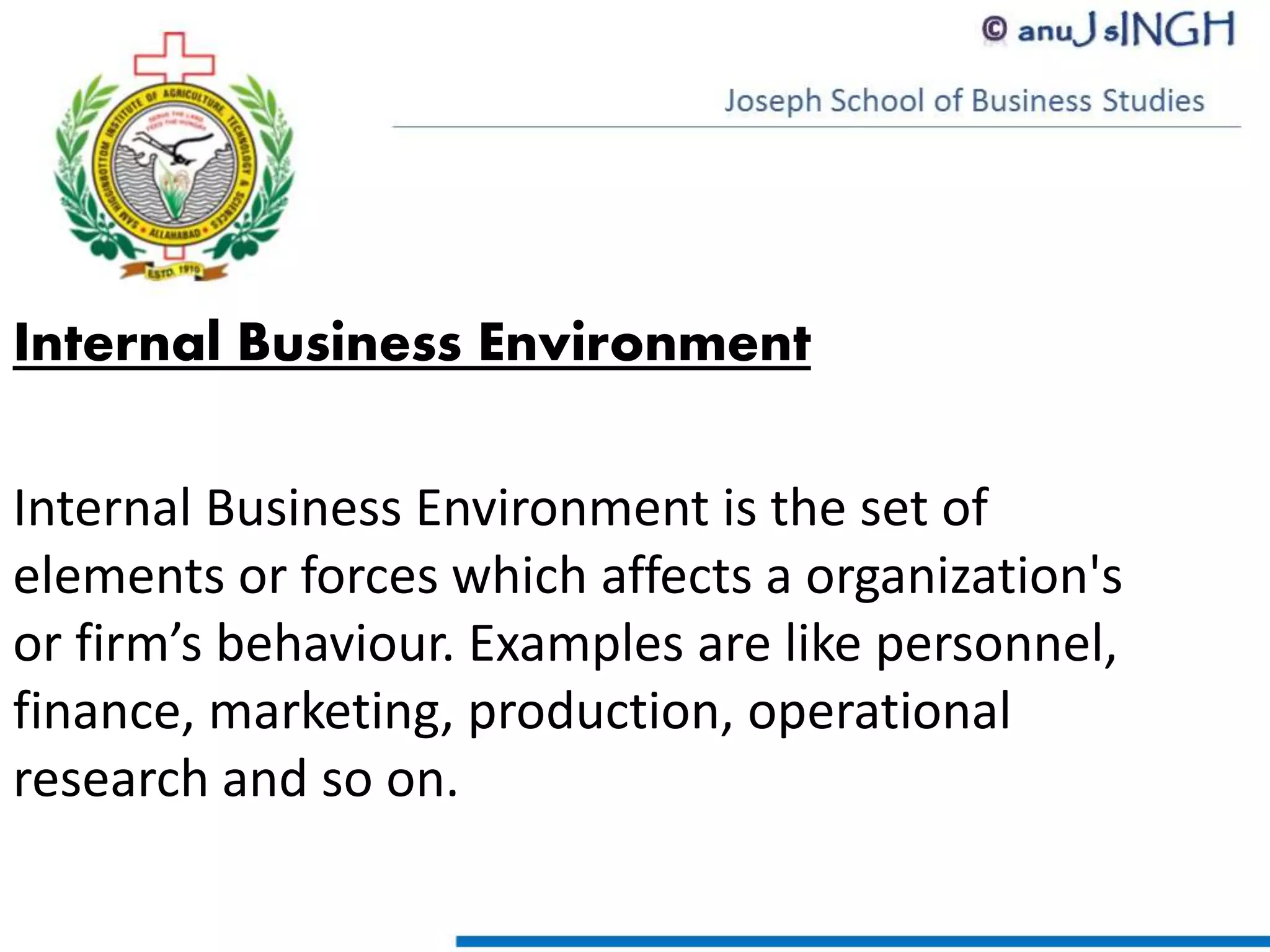 Buisness Environment internal & external | PPTX