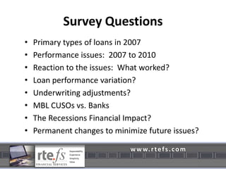 How did MBL CUSOs Handle the Recession?
