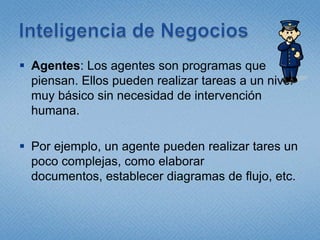  Grandes niveles de detalle.OLAP (Online AnalyticalProcess)Tecnología que permite la explotación de datos en diferentes niveles organizacionales y periodos de tiempo