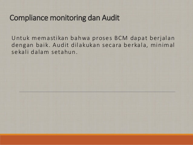Bussiness continuity management