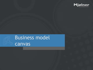 Business model
canvas
 