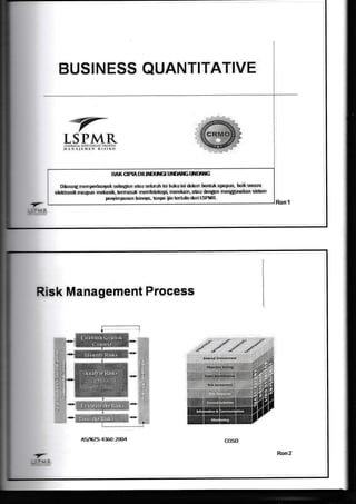Business Quantitative for Risk Management | PDF