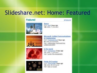 Slideshare.net: Home: Featured  