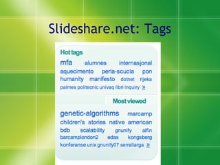 Slideshare.net: Tags 
