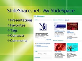 SlideShare.net: My SlideSpace Presentations Favorites Tags Contacts Comments 