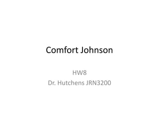 Comfort Johnson

        HW8
Dr. Hutchens JRN3200
 