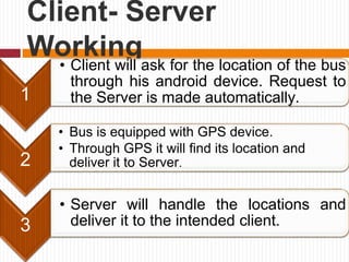 Bus tracking application in Android | PPTX