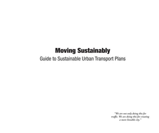 Guide to Sustainable Urban Transport Plans | PDF