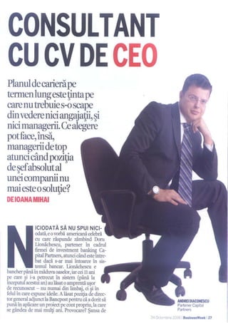 Consultant cu CV de CEO, Business Week, # 21, Oct 2006