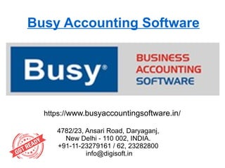 Busy accounting software ppt | PDF